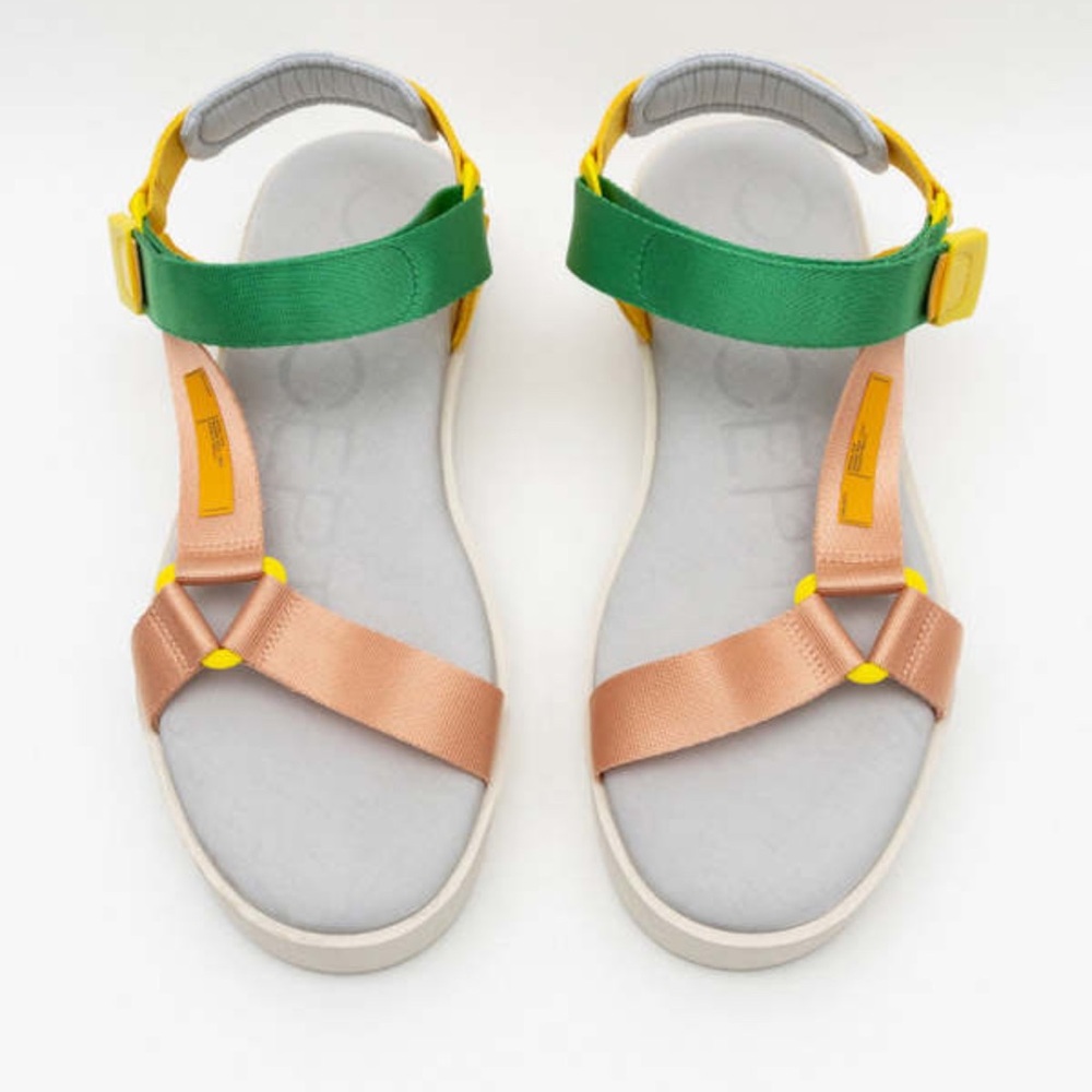 Women’s Colorblock Outdoor Sandals - Green / Peach